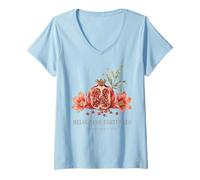 Mujer Obra de Arte de Melograno Fortunato Tradizione e Vita Fruit Camiseta Cuello V