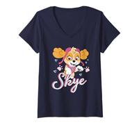 Mujer Obra de Arte de Paw Patrol Skye Action Hero Rescue al Estilo de Dibujos Animados Camiseta Cuello V