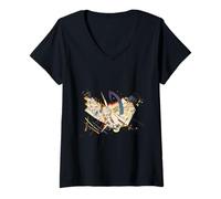 Mujer Obra de arte sin título de Kandinsky Camiseta Cuello V