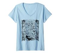 Mujer Obras de Arte de Cuervo gótico Oscuro, Literatura Vintage Camiseta Cuello V