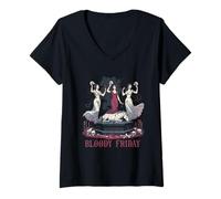 Mujer Ocultismo Demonología Tarot Brujería Camiseta Cuello V