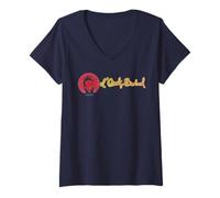 Mujer ODB OL Dirty Ba-ard Logo Neon Bling Raw 90s Hip Hop Wu Tang Camiseta Cuello V