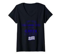 Mujer Odio SER Tan Maldito Sexy Pero Soy Griego ASÍ Que NO Puedo Ayudar Meme Camiseta Cuello V