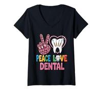 Mujer Odontología Dentista Asistente Dental Higienista Camiseta Cuello V