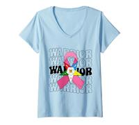Mujer OES Warrior of the Eastern Star Cancer Awareness Camiseta Cuello V