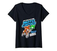 Mujer Off-Road Dirtbike Biker Supercross Motocross Camiseta Cuello V