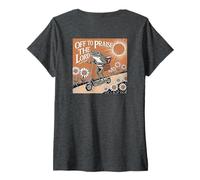 Mujer Off To Praise The Lord Frog Meme Funny Christian Faith Jesus Camiseta Cuello V