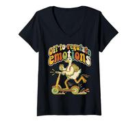 Mujer Off to Regulate Emotions Silly Goose Mental Health Counselor Camiseta Cuello V