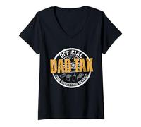 Mujer Official Dad Tax Food Inspection Service Funny Father's Day Camiseta Cuello V
