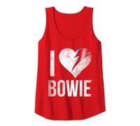 Mujer Oficial David Bowie I Love Bowie Rock Mujer Camiseta sin Mangas