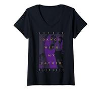 Mujer Oficial Luther Vandross Dance with My Father Art Camiseta Cuello V