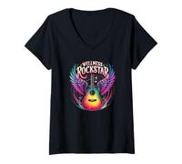 Mujer Oficial Wellness Rockstar P.E Gym Specialist Workout PTA Camiseta Cuello V