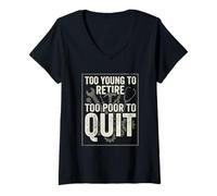 Mujer Oficina Humor Trabajador Desmotivación Vida Laboral Trabajo Empleado Camiseta Cuello V