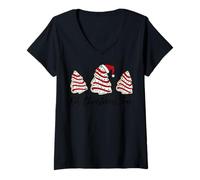 Mujer Oh Árbol de Navidad Camiseta Cuello V