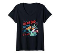 Mujer Oh Dios mío, te ves como el 4 de julio Camiseta Cuello V