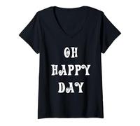 Mujer Oh Feliz Día Camiseta Cuello V