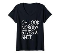 Mujer Oh, mira, nadie da un divertido dicho sarcástico citas Camiseta Cuello V