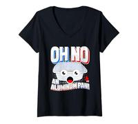 Mujer Oh No An Sartén de Aluminio 2025 Camiseta Cuello V