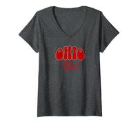 Mujer Ohio Girl, Cute Midwest Pride State Home Fun Camiseta Cuello V