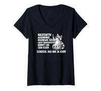 Mujer ojeras nocturnas de Alguna Manera Dulce Ligeramente obeso Camiseta Cuello V