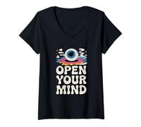Mujer Ojo Abre Tu Mente Visión Camiseta Cuello V