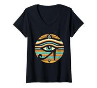 Mujer Ojo de Horus Camiseta Cuello V