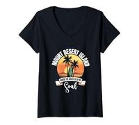 Mujer Olas - Mount Desert Island Camiseta Cuello V