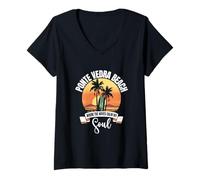 Mujer Olas - Ponte Vedra Beach Camiseta Cuello V