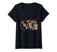 Mujer Old School OG Tshirt Hip Hop Vinyl Retro Vintage 80s 90s Camiseta Cuello V