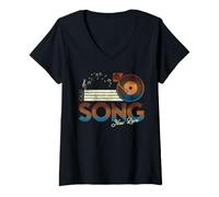 Mujer Old Songs, New Love Camiseta Cuello V