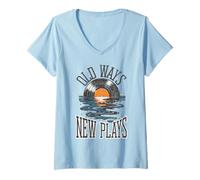 Mujer Old Ways New Plays, diseño Retro y Moderno Camiseta Cuello V
