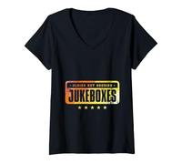 Mujer Oldies But Goodies Jukebox Camiseta Cuello V