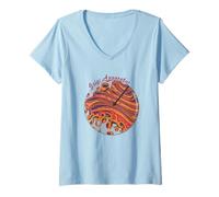 Mujer Olgi Golgi Apparatus Science Microscopio de biología Celular Camiseta Cuello V