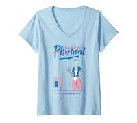 Mujer Olivia Newton-John Tour Físico Anfiteatro Universal 1982 Camiseta Cuello V