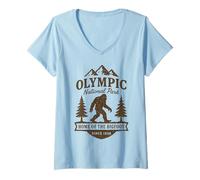 Mujer Olympic National Park Home of The Bigfoot Since 1938 Camiseta Cuello V
