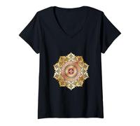 Mujer OM Mandala: Peace, Harmony, and Spiritual Connection Camiseta Cuello V