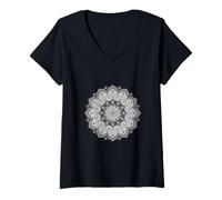 Mujer OM Mandala: Peace, Harmony, and Spiritual Connection Camiseta Cuello V