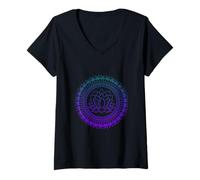 Mujer OM Mandala: Peace, Harmony and Spiritual Connection Camiseta Cuello V