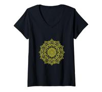 Mujer OM Mandala: Peace, Harmony, and Spiritual Connection Camiseta Cuello V
