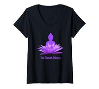 Mujer Om Namah Shivaya Camisa Lotus Camiseta Cuello V