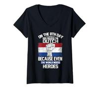 Mujer On The Eighth Day God Created The Dutch Heroes Holland Camiseta Cuello V