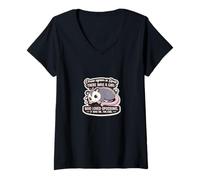 Mujer Once Upon a Time There Was a Girl Who Loved zarigüeyas Camiseta Cuello V