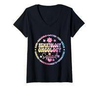 Mujer Oncology Hematología Enfermera Squad Pediatric Hem/Onc Doctor Camiseta Cuello V