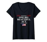 Mujer One Big Beautiful Bill USA July 4,2025 One Big Beautiful Act Camiseta Cuello V