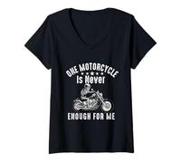Mujer One Motorcycle is Never Enough Funny Bike Motorcycle Men Camiseta Cuello V