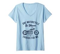 Mujer One Motorcycle is Never Enough Funny Bike Motorcycle Men Camiseta Cuello V