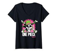 Mujer One Piece Bright Jolly Roger Camiseta Cuello V