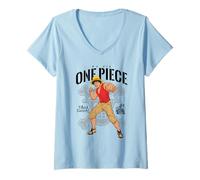 Mujer One Piece Luffy Piracy Forever! Camiseta Cuello V
