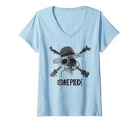 Mujer One Piece Mono Skull & Logo Camiseta Cuello V