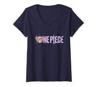 Mujer One Piece Mr. 3 Logo Camiseta Cuello V